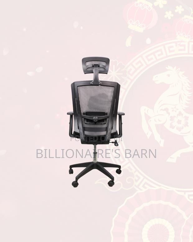 Heavy Duty Black Mesh Office Chair Ergonomic Headrest With Nylon Base - thumbnail 4