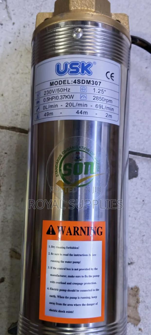 Usk 0.5hp Electric Submersible Water Pump