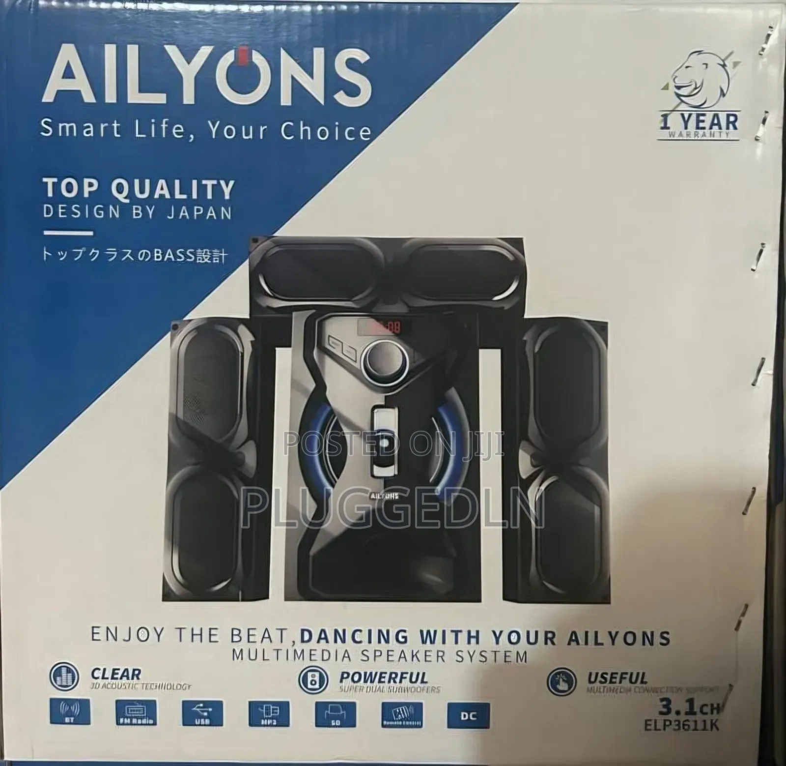 Ailyons 3.1ch Multimedia Speaker System.