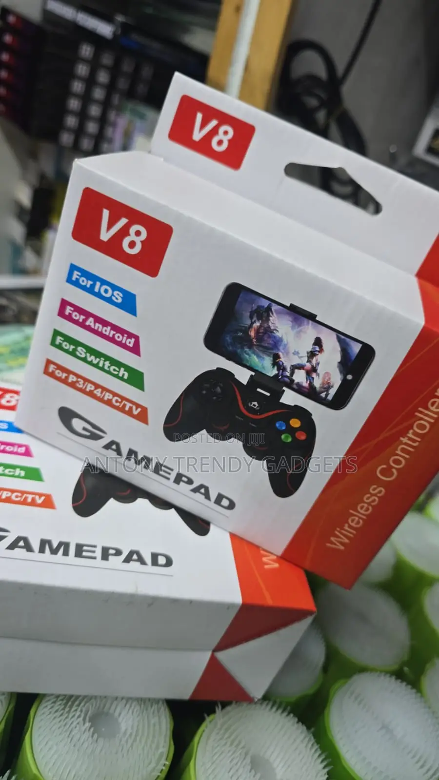 V8 Bluetooth Gaming Controller for Ps3 Ps4 Pc Tv Mobile