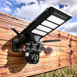 4g Adjustable Angles Solar Camera With Outdoor Led Solar Street Light