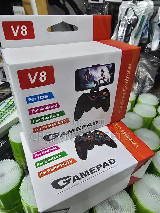 V8 Wireless Bluetooth Gamepad Controller for Pc Android Ios - thumbnail 2