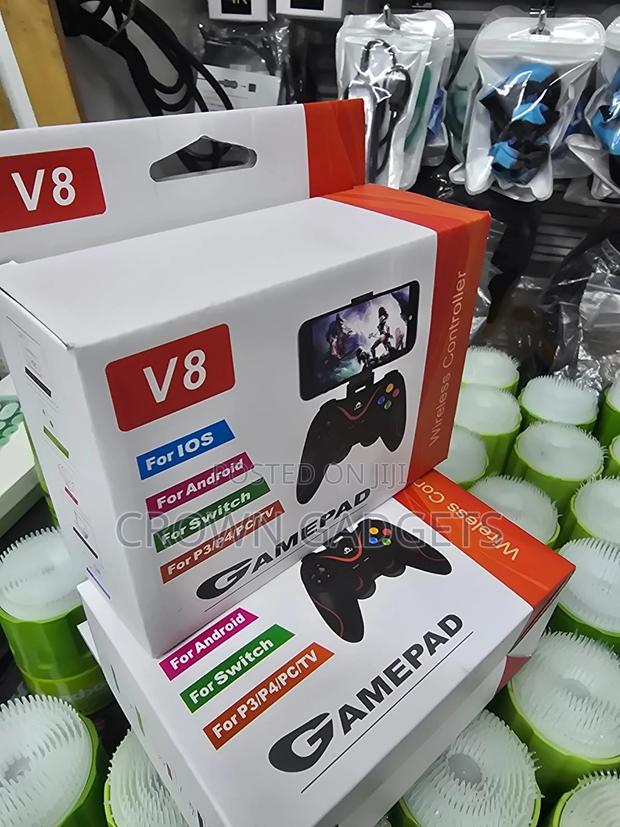 V8 Wireless Bluetooth Gamepad Controller for Pc Android Ios - thumbnail 3