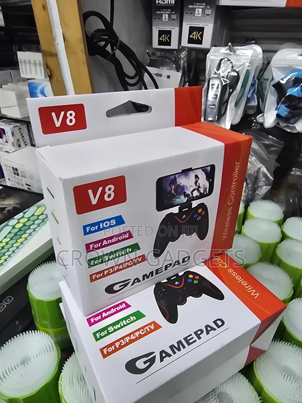 V8 Gaming Controller for Switch Ps3 Ps4 Tv Mobile - thumbnail 3