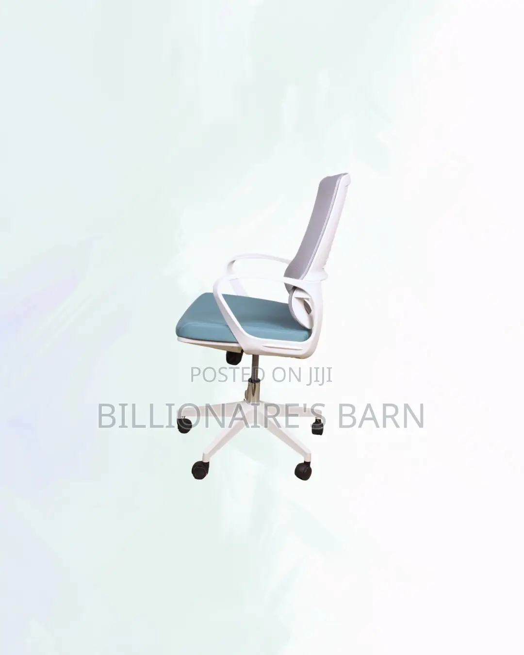 Comfortable White Ergonomic Mesh Office Chair Mid Back Lumbar Support