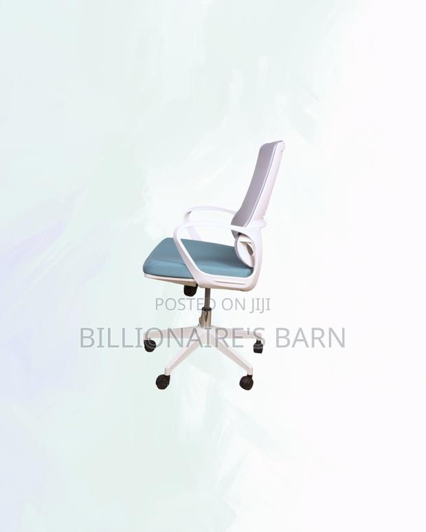 Comfortable White Ergonomic Mesh Office Chair Mid Back Lumbar Support - main view