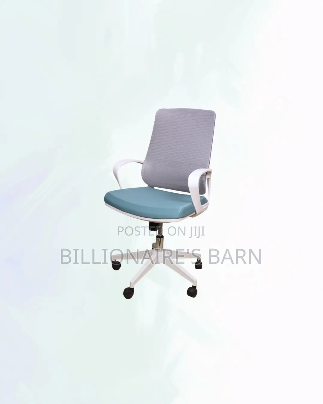 Comfortable White Ergonomic Mesh Office Chair Mid Back Lumbar Support