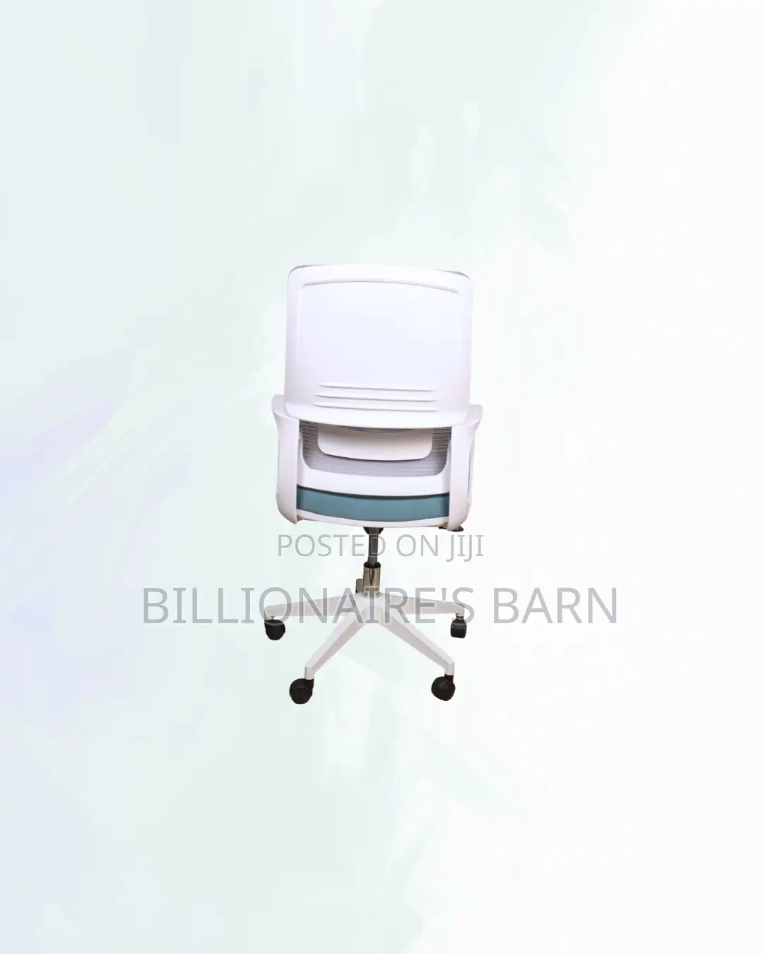 Comfortable White Ergonomic Mesh Office Chair Mid Back Lumbar Support