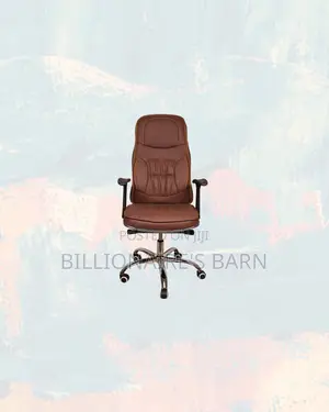 Executive Leather Chair High Back Padded Armrest Ready for Delivery