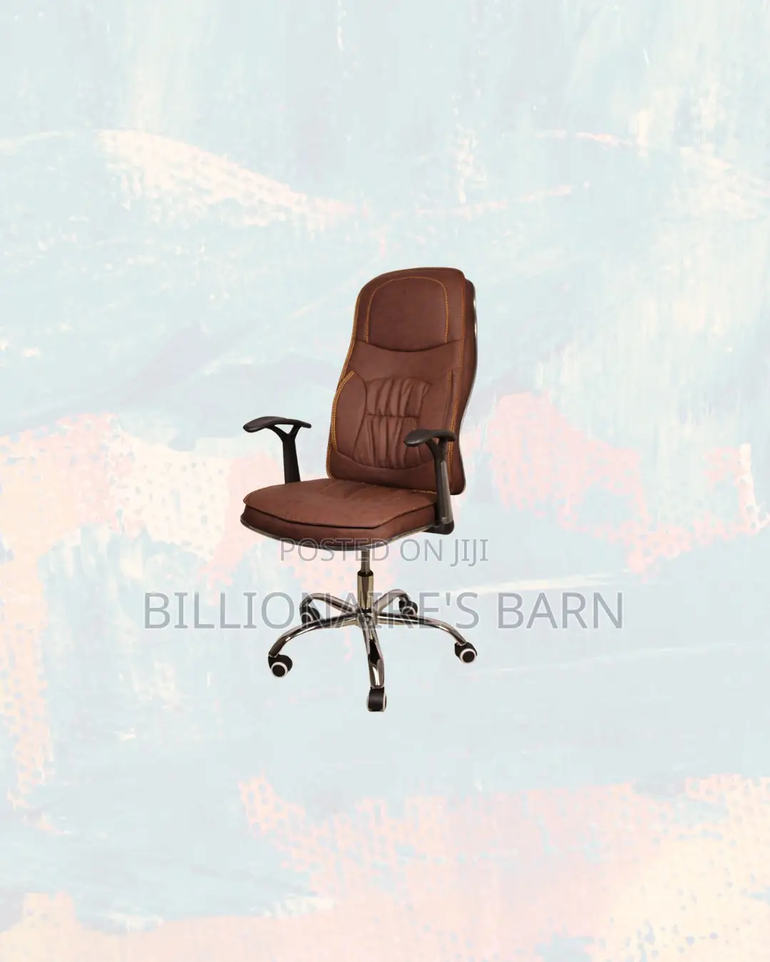 Executive Leather Chair High Back Padded Armrest Ready for Delivery