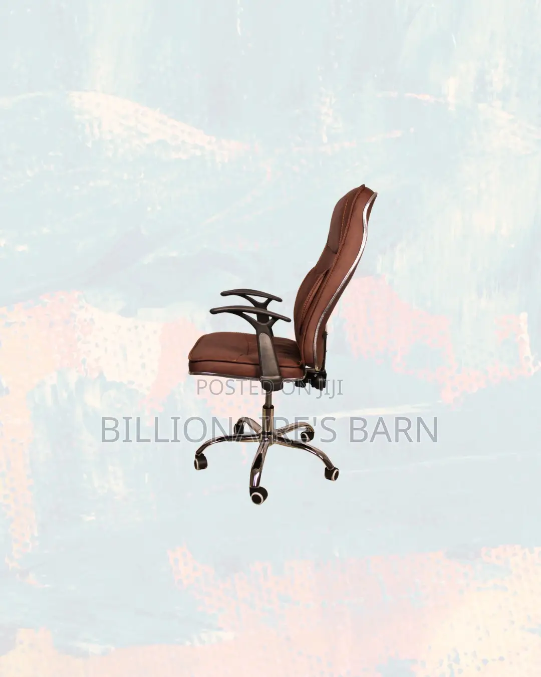 Executive Leather Chair High Back Padded Armrest Ready for Delivery