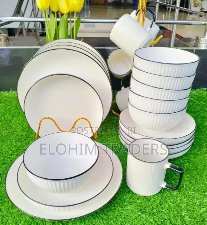 White Japanese Dinner Set