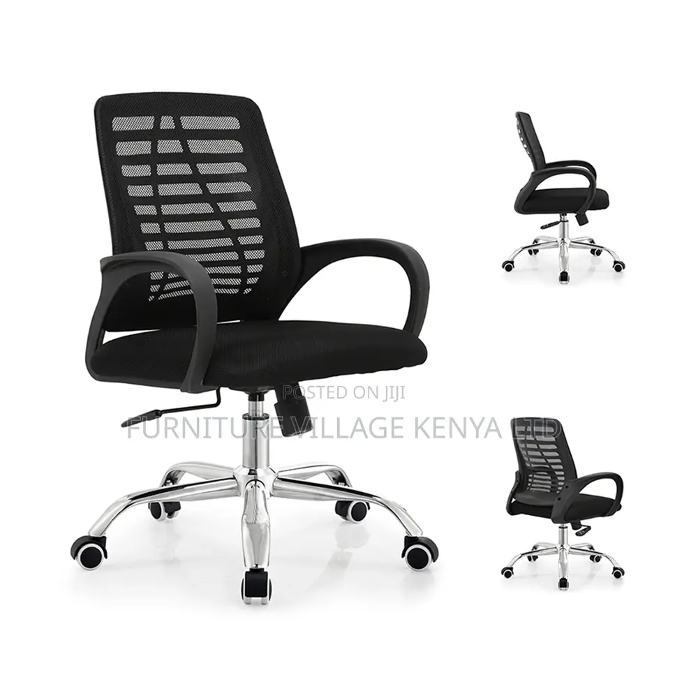 Black Ergonomic Swivel Task Home Chair