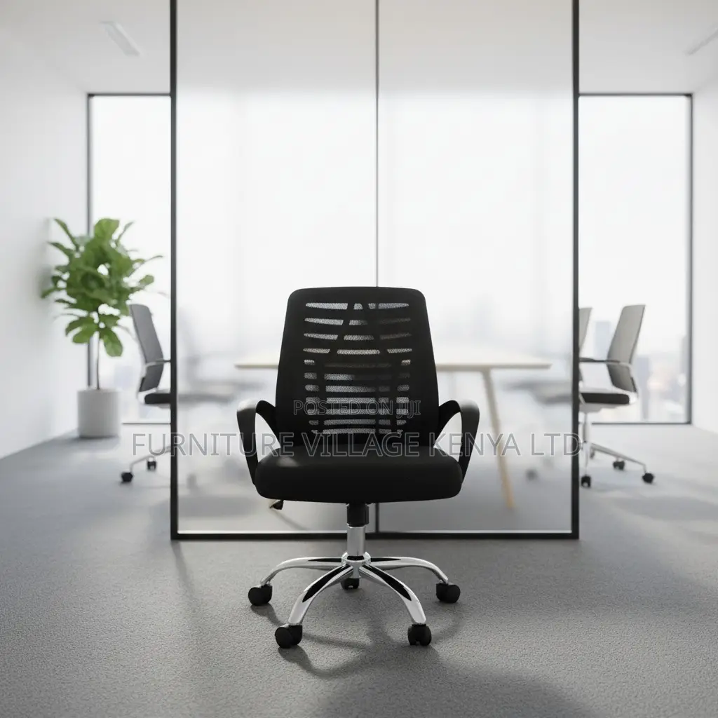 Black Ergonomic Swivel Task Home Chair