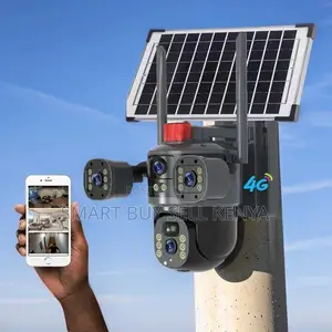 Waterproof Design 20mp Ultra Hd 4g PTZ Triple Lens Solar Camera