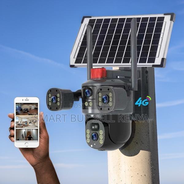 Waterproof Design 20mp Ultra Hd 4g PTZ Triple Lens Solar Camera