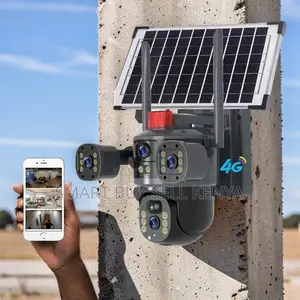 Weather Resistant 20mp Ultra Hd 4g PTZ Triple Lens Solar Camera