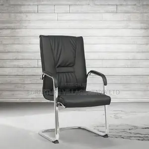 Chrome Base Leather Guest Visitor Chair