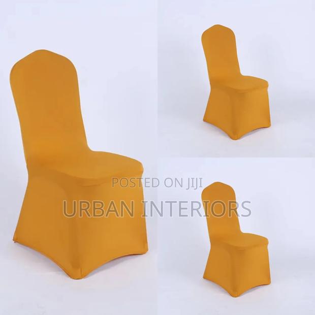 Mustard Yellow Spandex Chair Covers Elastic Chair Covers