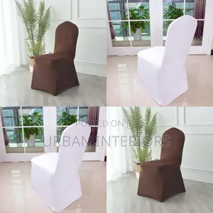 White and Brown Wedding Chair Covers White and Brown Chair Covers