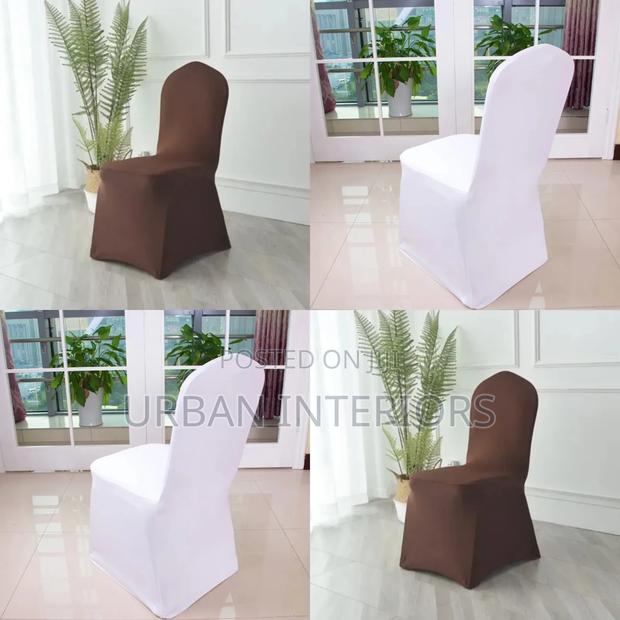 White and Brown Wedding Chair Covers White and Brown Chair Covers