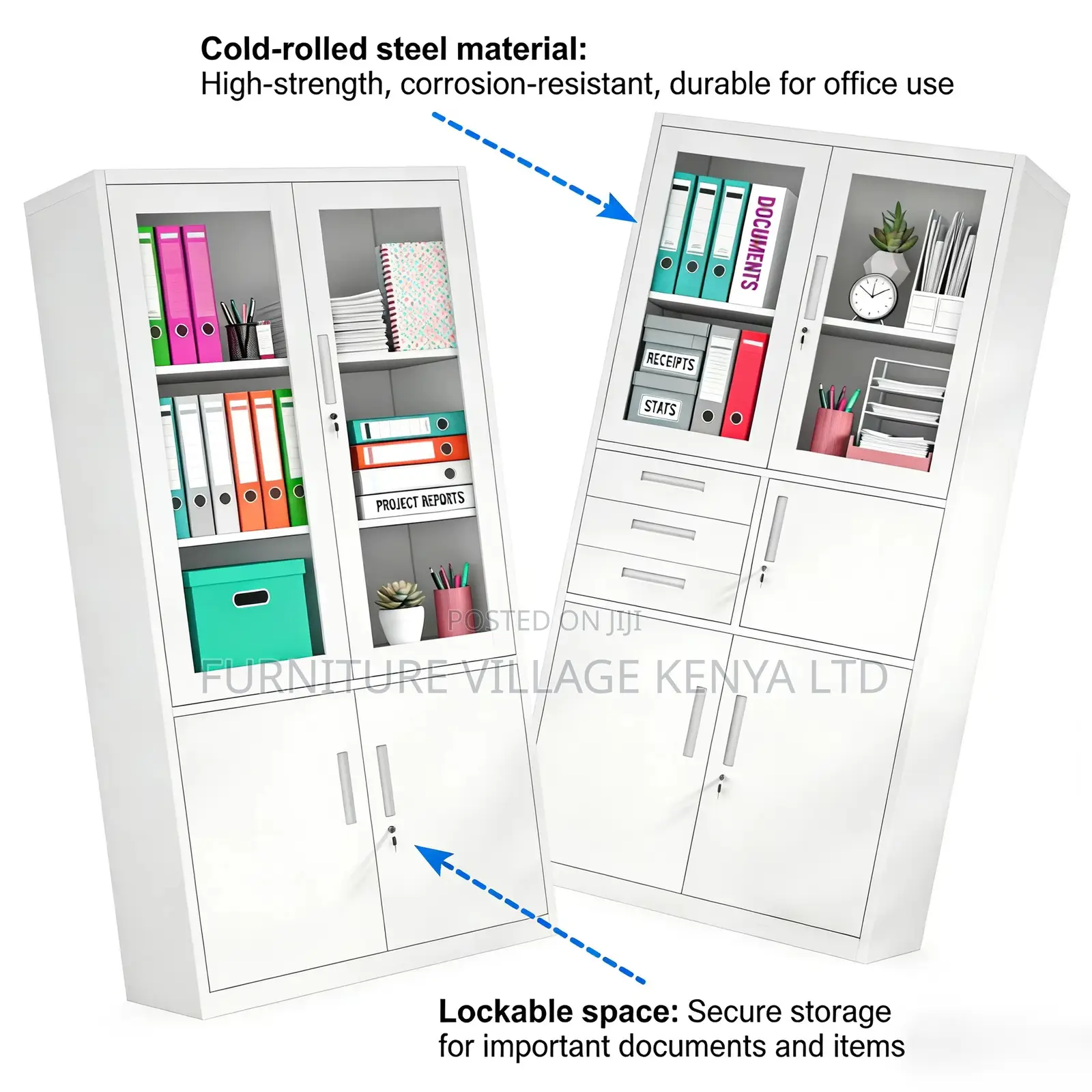 3-Drawer Steel Locker Filling Safe Cabinet
