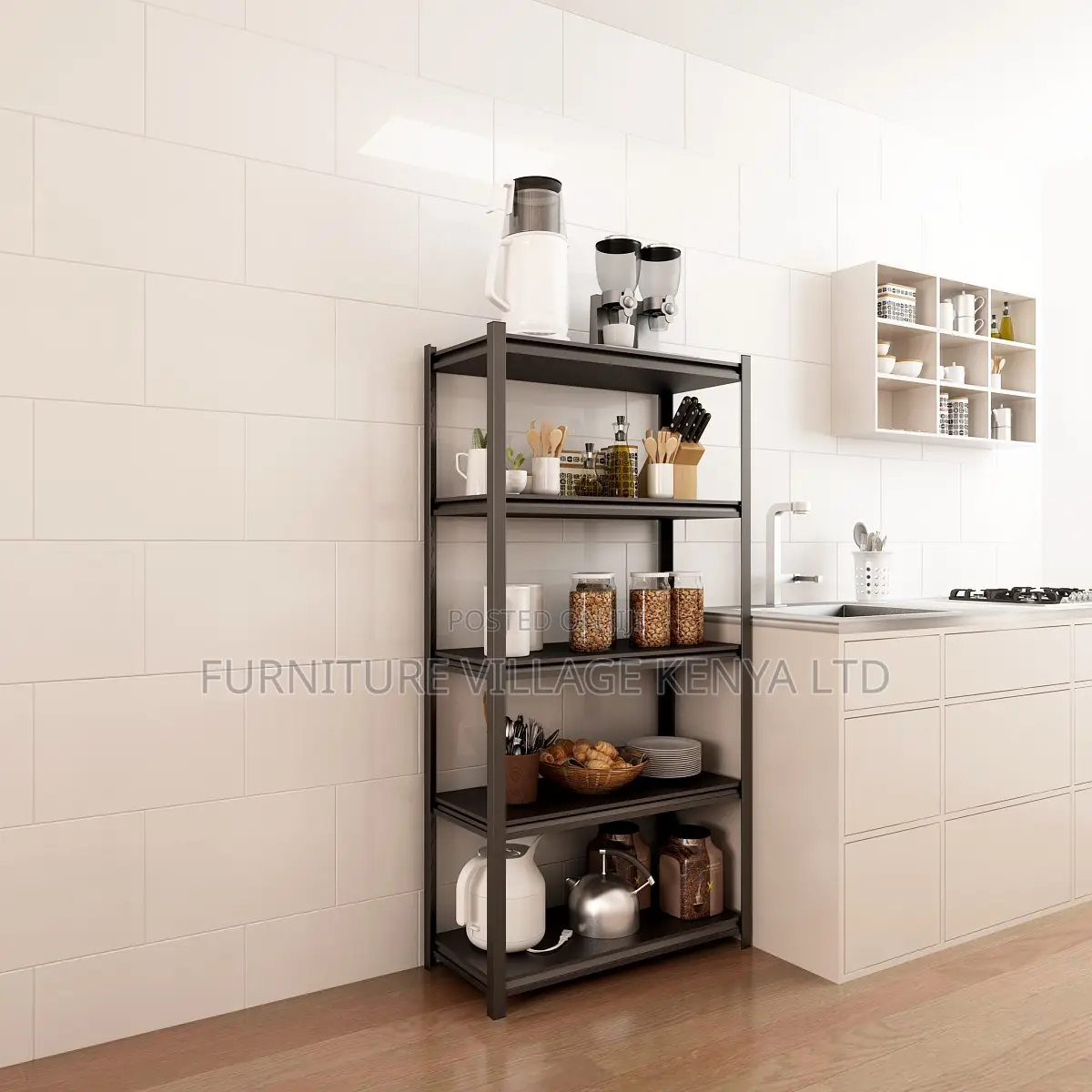 5-Tier Metallic File Shelving Office Rack