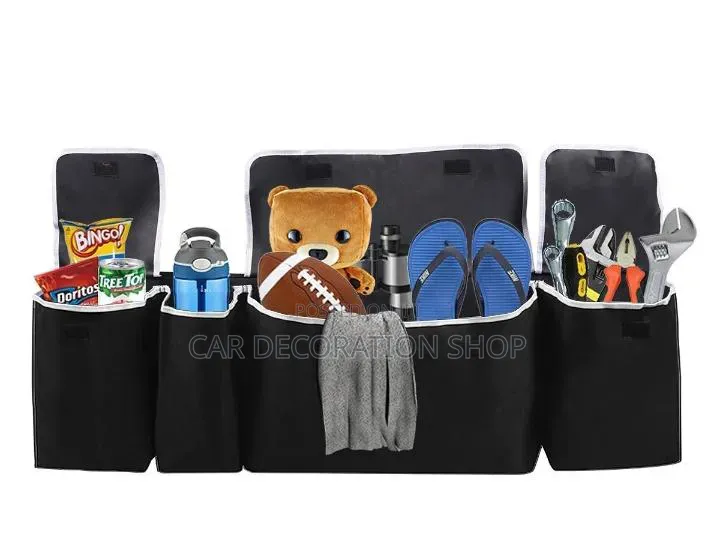 Boot Organizer Bag Maximizes Cargo Space by Hanging at Rear Headresr