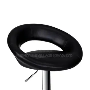 Round Imported Leather Reception Counter Stool
