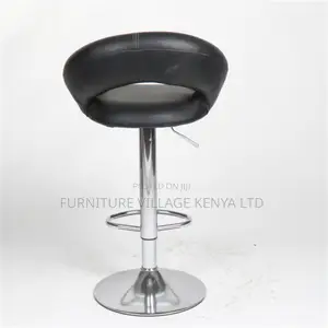 Round Imported Leather Reception Counter Stool