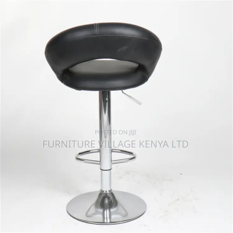 Round Imported Leather Reception Counter Stool