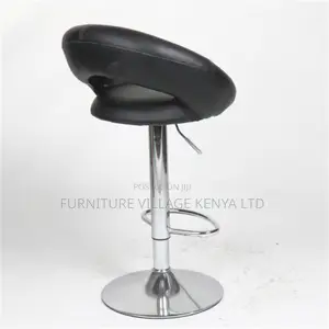 Round Imported Leather Reception Counter Stool