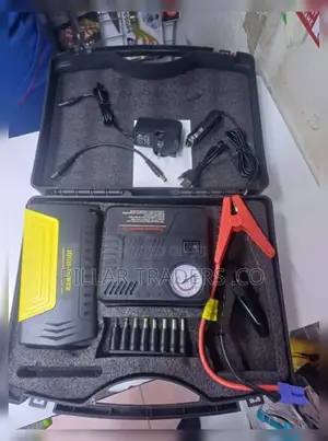High-Power Portable Car Jump Starter Kit With Air Compressor