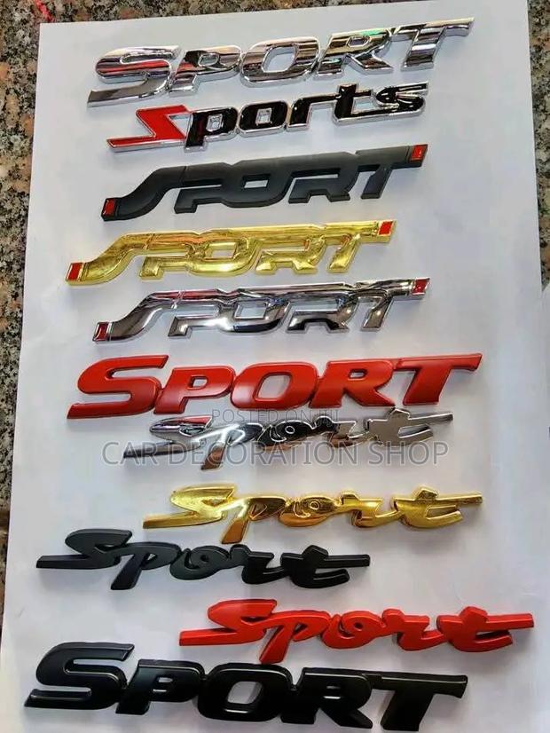 Various Design Colors 3d Metal "Sport"Boot Emblem Badges