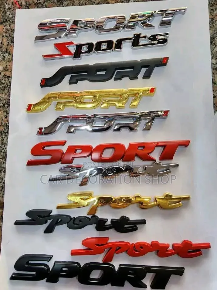 Various Design Colors 3d Metal "Sport"Boot Emblem Badges