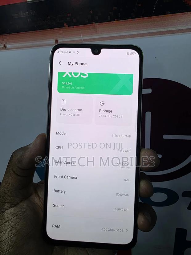 Infinix Note 30 256 GB Gold - main view