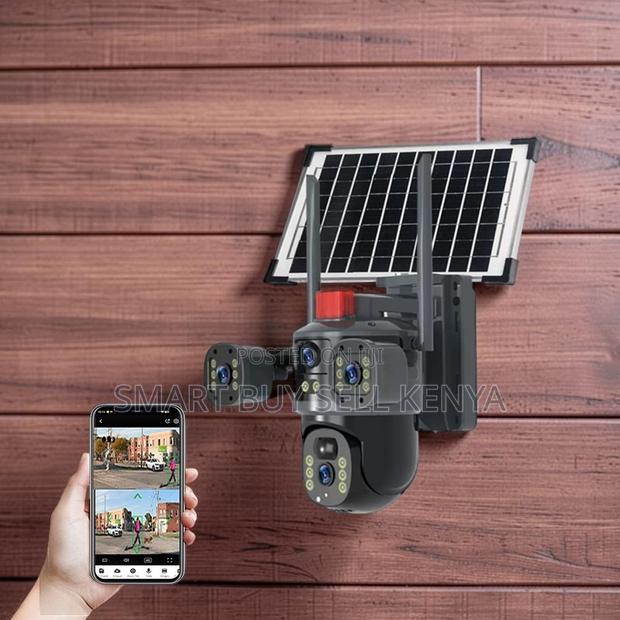 Ultra Low Power Saving 20mp Hd 4g PTZ Triple Lens Solar Camera