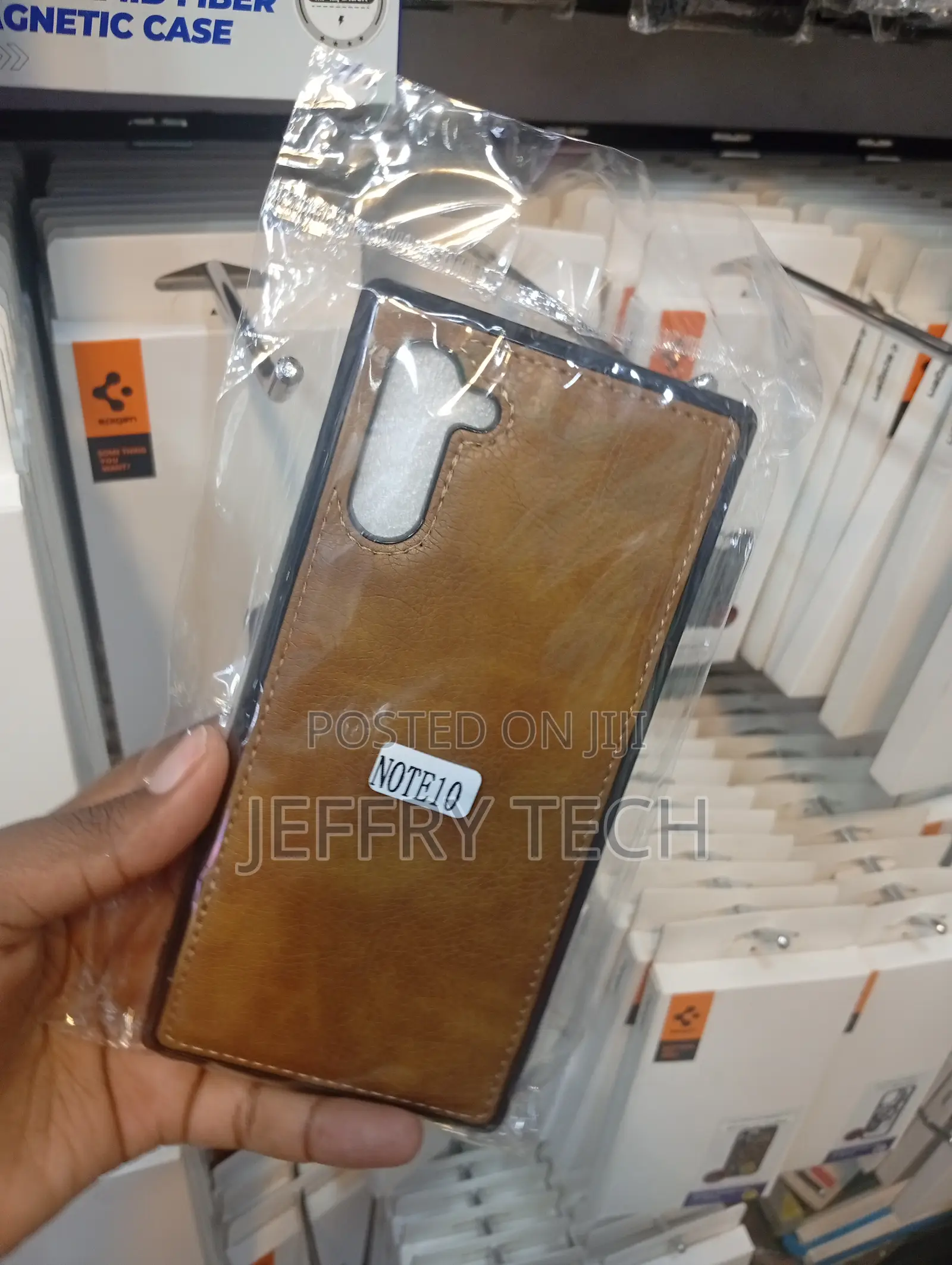 Samsung Galaxy Note 10 Perfect Protection Brown Leather Wallet Case
