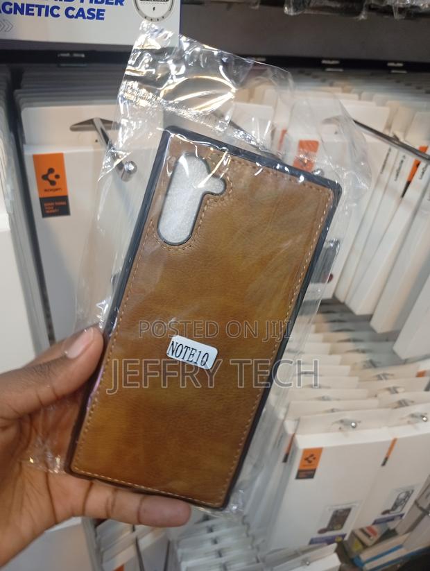 Samsung Galaxy Note 10 Perfect Protection Brown Leather Wallet Case - thumbnail 2