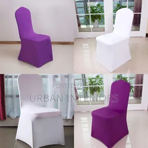 White Purple Chair Covers Chair Covers For Professional Event Set-up