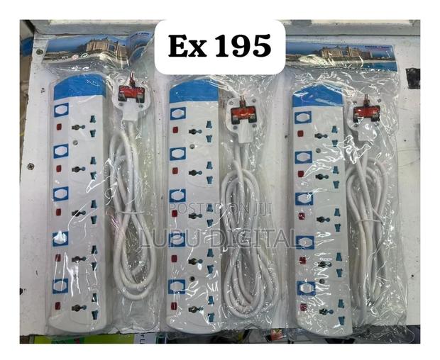 *Ex 195 Five Way Socket Power Extension Cable