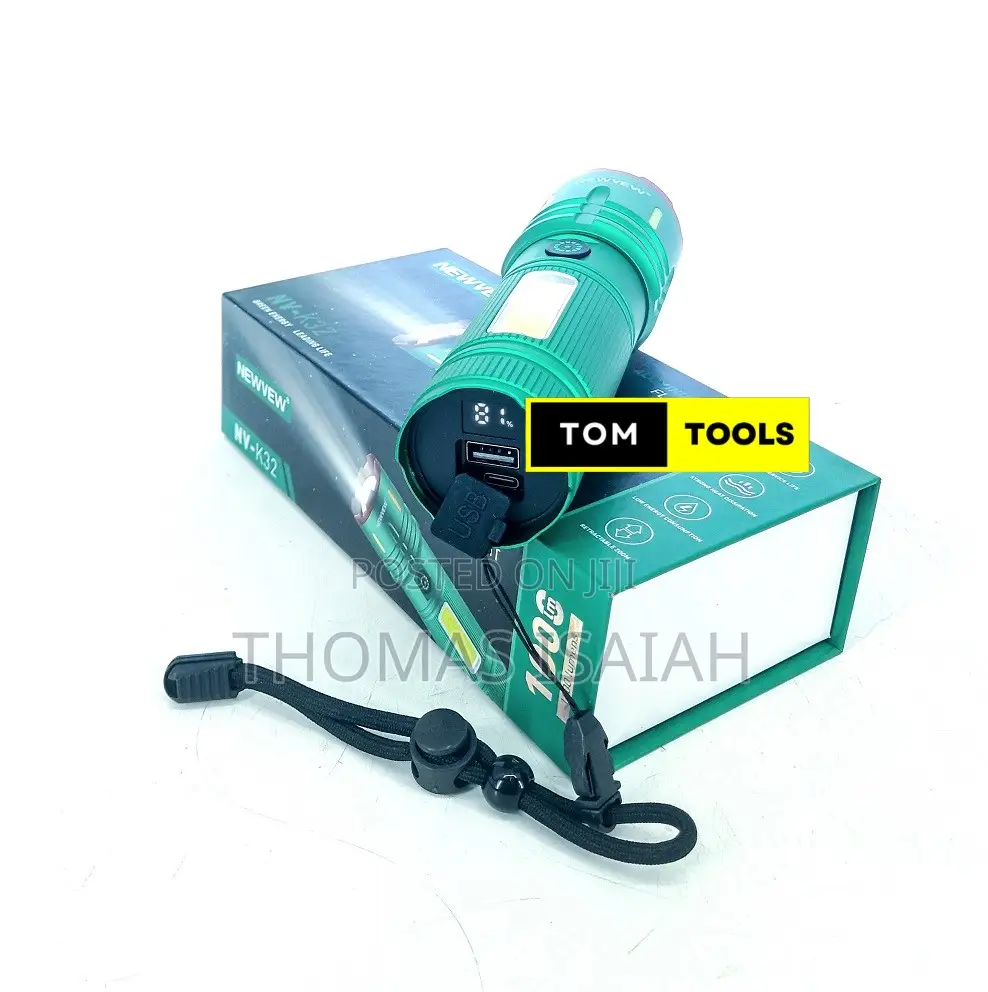 Nv- Super Bright 1000 Lumen Aluminum Alloy Led Torch 4500mah