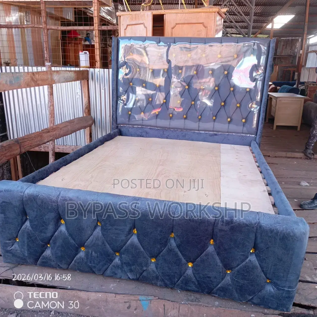 5 by 6 Blue Chester Bed