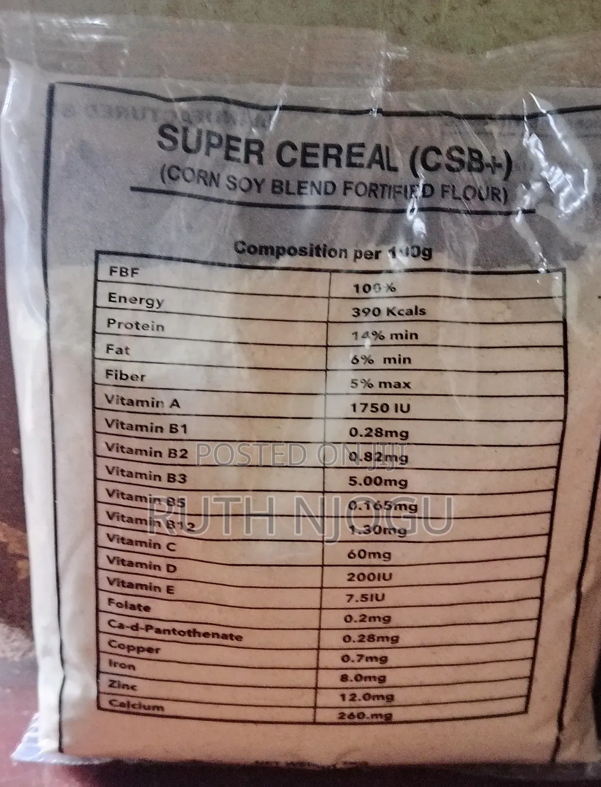Corn Soy Blend Fortified Flour