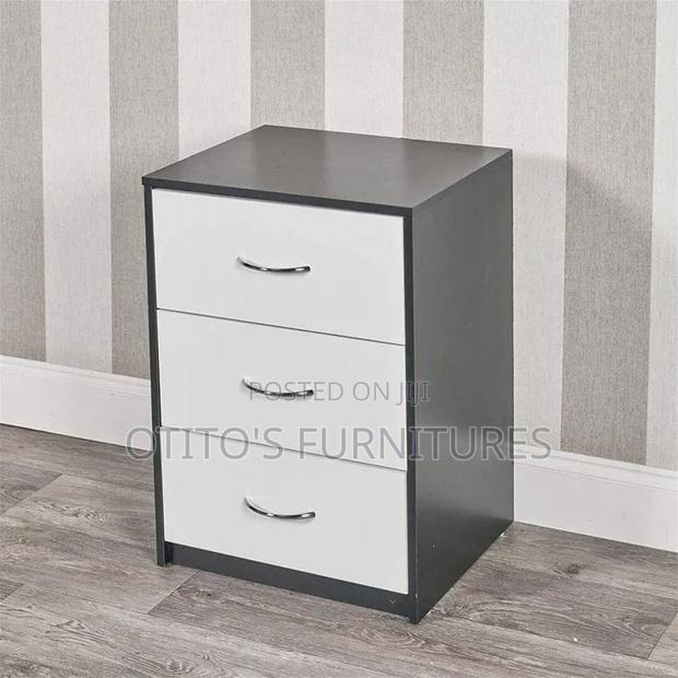 Black/White Side Bed Drawer