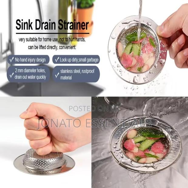 2pcs Stainless Steel Kitchen Sink Drain Strainer Mesh Filter Set