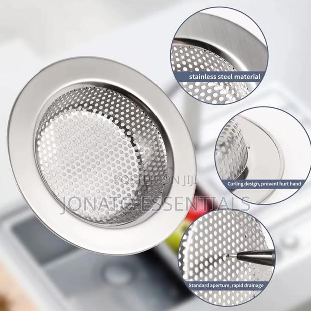 2pcs Stainless Steel Kitchen Sink Drain Strainer Mesh Filter Set - thumbnail 4