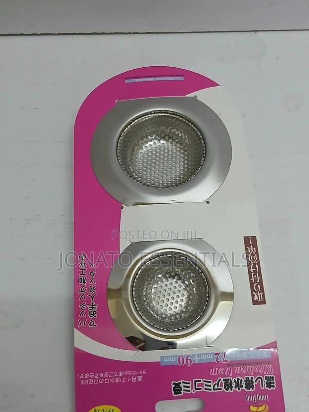 2pcs Stainless Steel Kitchen Sink Drain Strainer Mesh Filter Set - thumbnail 2