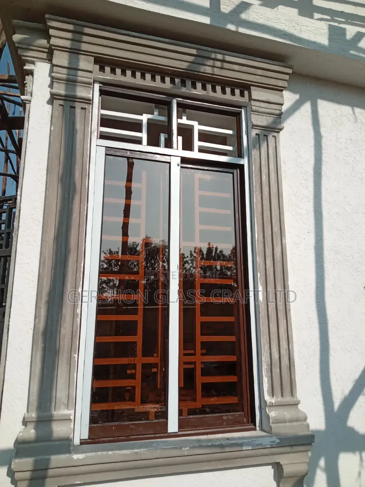 Brown Coated Aluminium Sliding Windows
