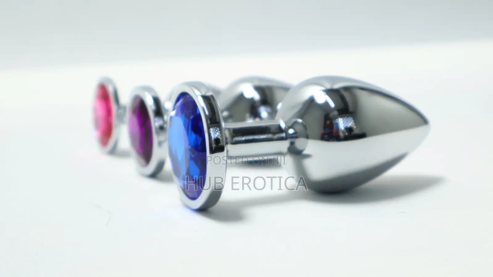 Premium 3-Piece Jewelled Stainless Steel Anal Trainer Set